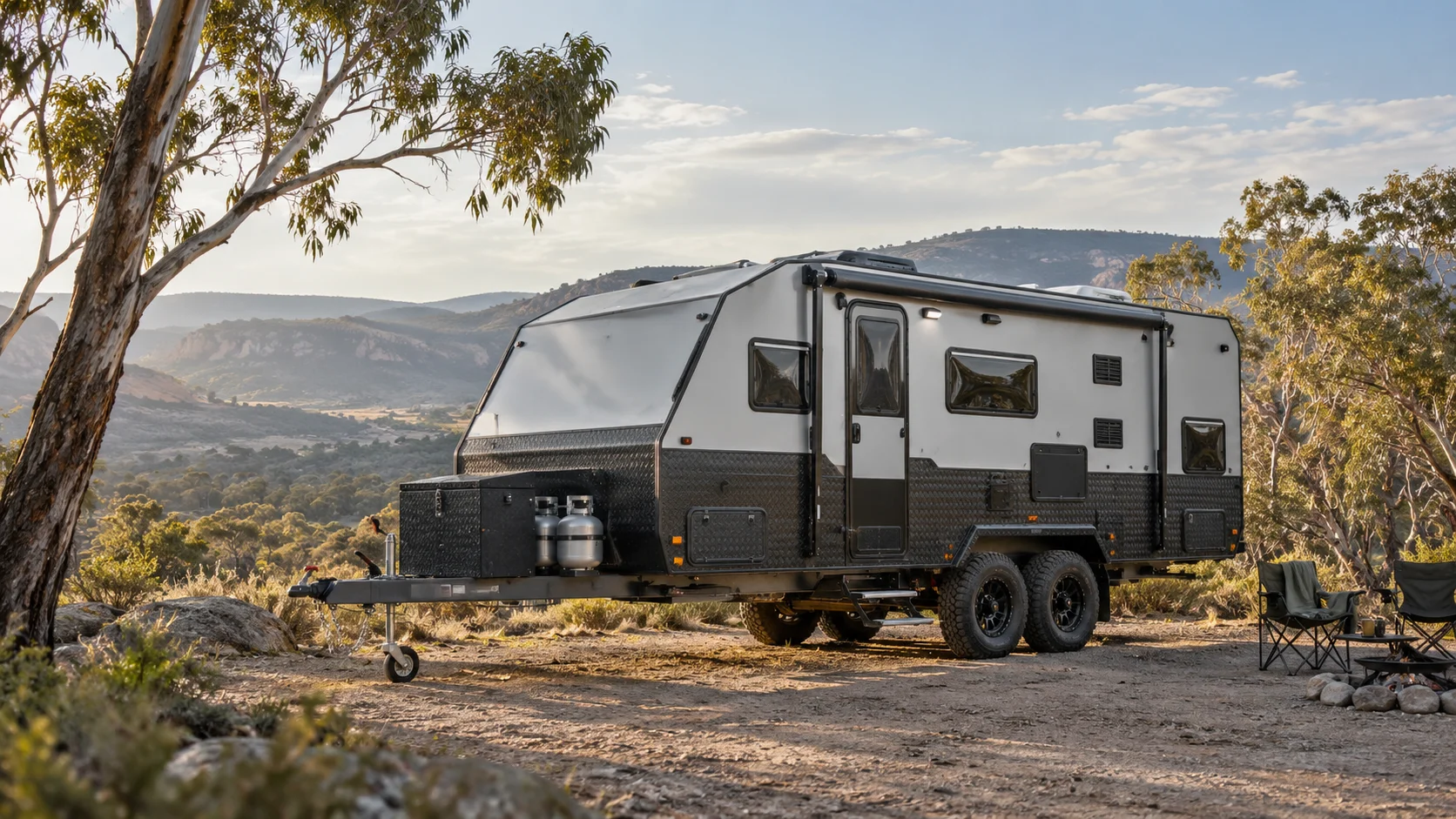 AI-generated illustration inspired by titanium caravans industry imagery
