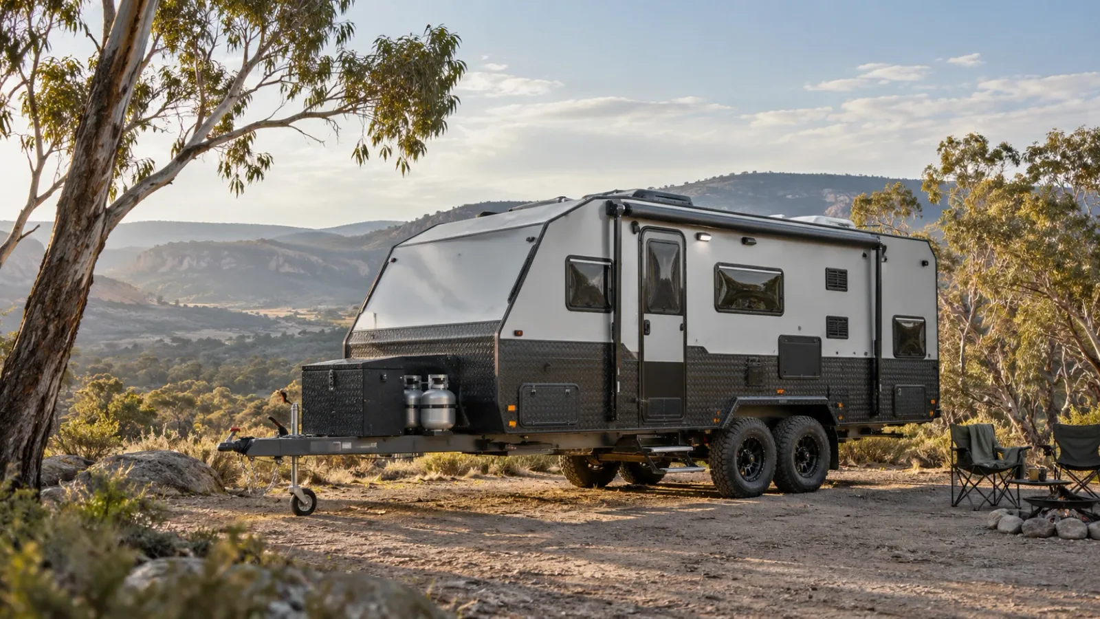 AI-generated illustration inspired by titanium caravans industry imagery